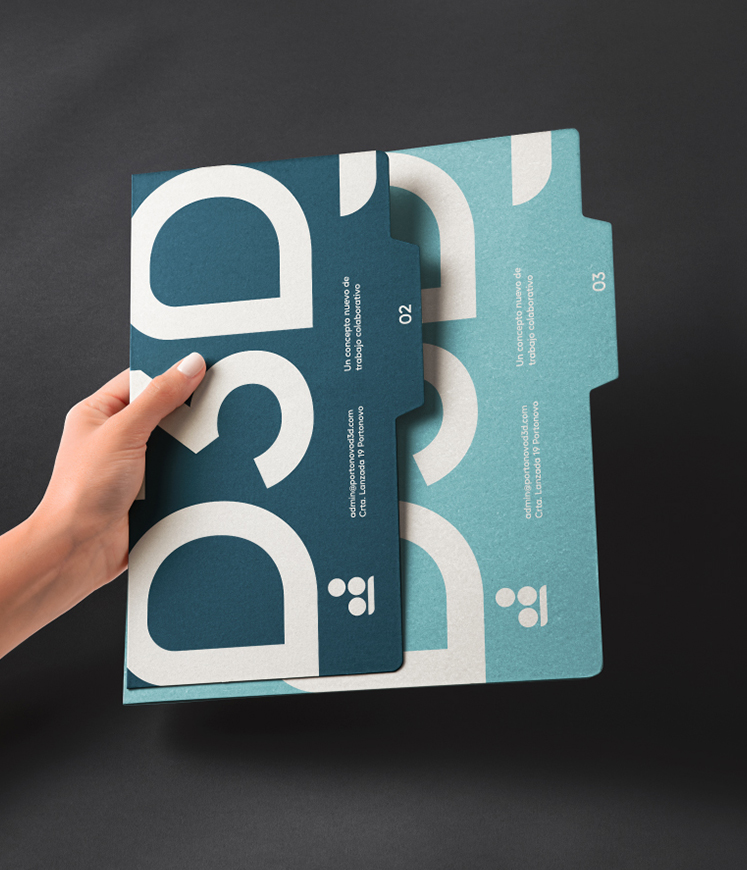 Identidad visual para clínica dental D3D en el sector sanitario privado